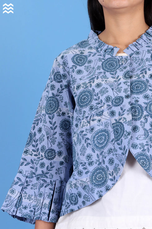 Khaadi Cotton Jackie Jacket With Floral Block Print