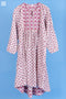 Crepe Cotton Ellora Kaftan In Assorted Block Print