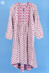 Crepe Cotton Ellora Kaftan In Assorted Block Print