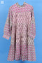 Cotton Silk Runway Dress In Assorted Block Print