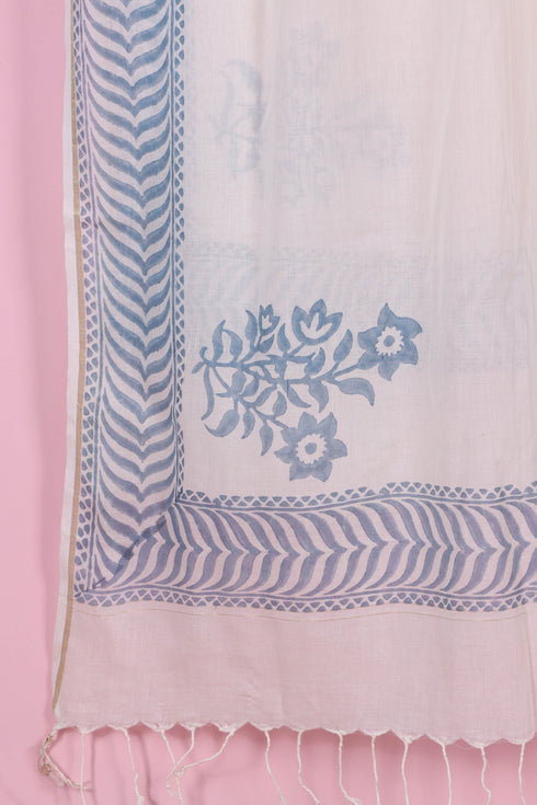 Bengal Cotton Lou Lou Wrap With Floral Block Print