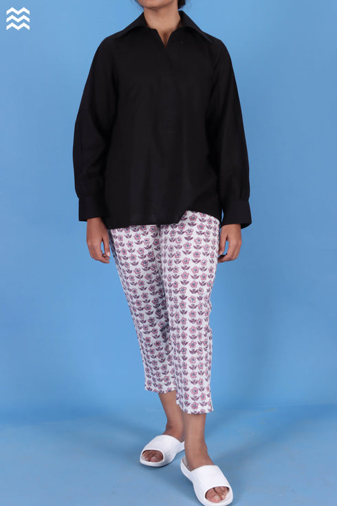 Khaadi Cotton Rose Pant In Floral Block Print