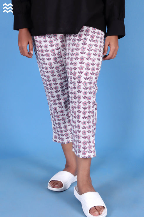 Khaadi Cotton Rose Pant In Floral Block Print