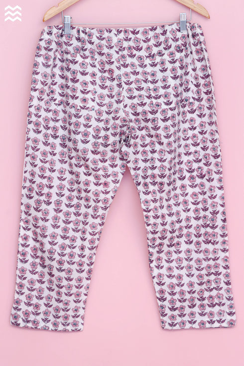 Khaadi Cotton Rose Pant In Floral Block Print