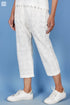 Khaadi Cotton Rose Pant In White Textured Block Print
