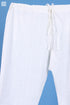 Cambric Cotton Rose Pant In Ivory Block Print