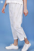Cambric Cotton Rose Pant In Textured Block Print