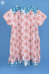 Slub Cotton Rose Top In Block Print