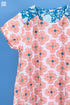 Slub Cotton Rose Top In Block Print
