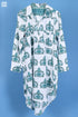 Rayon Long Boyfriend Shirt In Floral Block Print