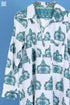 Rayon Long Boyfriend Shirt In Floral Block Print