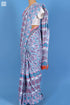 Mulmul Cotton Saree With Fall In Floral Block Print