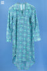 Mulmul Cotton Long Boyfriend Shirt In Checked Block Print