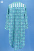 Mulmul Cotton Long Boyfriend Shirt In Checked Block Print