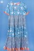 Mulmul Cotton Frou Frou Dress In Floral Block Print