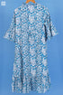Mulmul CottonLong Martini Dress In Graphic Block Print