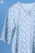 Slub Cotton SJB Top In Zigzag Block Print
