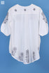 Slub Cotton Rose Top With Chikankari Embroidery