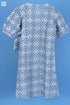 Slub Cotton Daisy Wrap Dress In Graphic Block Print