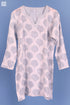Crepe Cotton Anu Kurta In Graphic Block Print