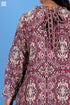 Cotton Silk Lizard Top In Graphic Print