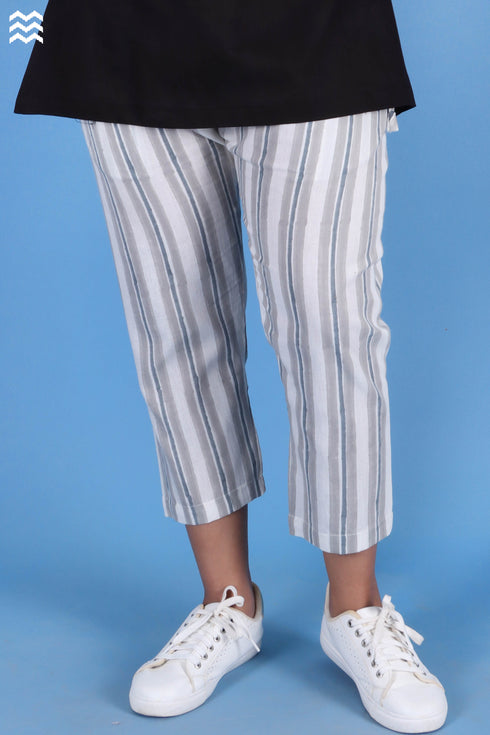 Slub Cotton Stanley Top In Geometric Block Print
