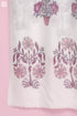 Wool Stole In Floral Block Print