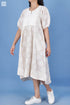 Cotton Silk Ellora Kaftan In Graphic Block Print