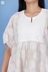 Cotton Silk Ellora Kaftan In Graphic Block Print