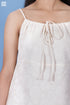 Crepe Cotton Noodle Strap Dress In Textured Block Print