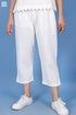 Khaadi Cotton Rose Pant In White Textured Block Print