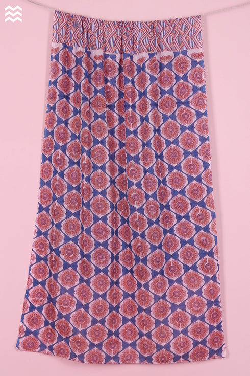 Mulmul Cotton Wrap In Floral Block Print