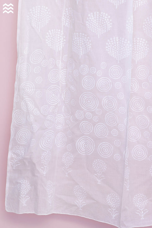 Mulmul Cotton Wrap In Graphic Block Print