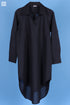 Slub Cotton Boyfriend Shirt In Black