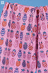 Cambric Cotton Rose Pant In Statement Block Print