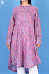 Mulmul Cotton Lizard Top In Graphic Block Print