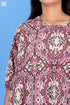 Cambric Cotton Rose Top With Graphic Print
