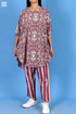 Cambric Cotton Rose Top With Graphic Print
