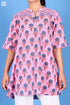 Slub Cotton Pete Top In Graphic Block Print
