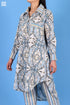 Cambric Cotton Boyfriend Shirt In Graphic Print