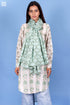 Cotton Silk Long Boyfriend Shirt In Block Print