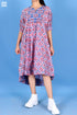 Cotton Silk Ellora Kaftan In Graphic Block Print