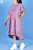 Cotton Silk Ellora Kaftan In Graphic Block Print