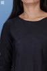 Silk Cotton Bias Inner Top in Black