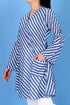 Cotton Silk Sherlock Top in Striped Block Print