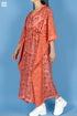 Cotton Silk Cher Caftan In Floral Block Print