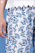 Cambric Cotton Rose Pant In Floral Block Print