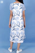 Mulmul Cotton Bubble Dress In Floral Block Print