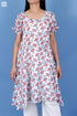 Mulmul Cotton Pete Top In Floral Block Print