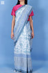 Mulmul Cotton Saree With Fall In Assorted Block Print